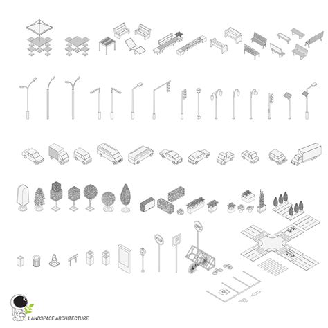 Isometric Urban Furniture Kit (.ai and .psd) on Behance Isometric ...