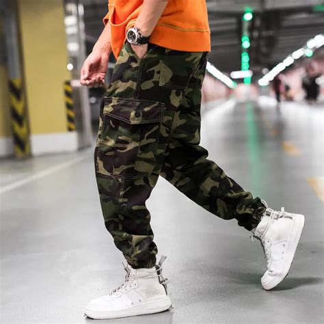 2018 Fashion Men's Joggers Casual Camouflage Pants Men Cotton Drawstring Military Army Green ...