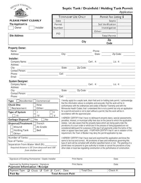 (PDF) Septic Tank / Drainfield / Holding Tank Permit Application...Outside dimensions of the ...