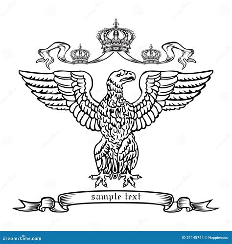 Heraldic eagle. stock vector. Illustration of bird, insignia - 21145744