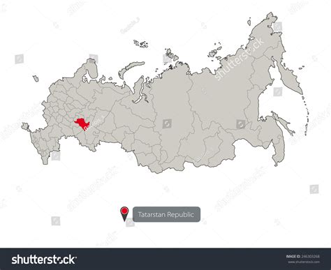 Map Russia Republic Tatarstan Stock Vector (Royalty Free) 246303268