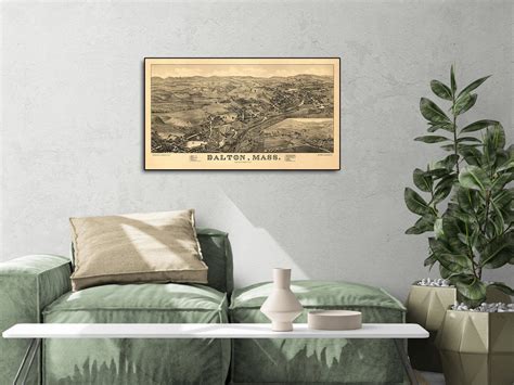 1884 Dalton Massachusetts Map Panoramic Old City Map - Etsy