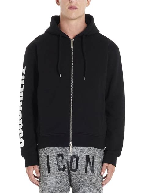 Dsquared2 Logo Print Hoodie In Black | ModeSens | Hoodies, Hoodie print, Dsquared2