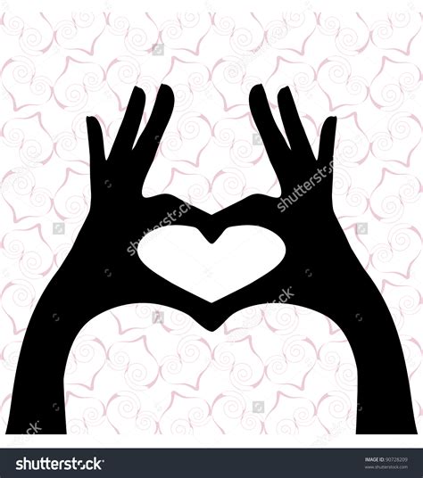 Heart Hands Silhouette at GetDrawings | Free download