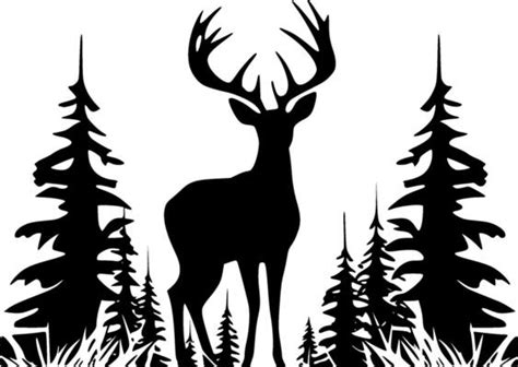 Whitetail Deer Silhouette Vector Art, Icons, and Graphics for Free Download