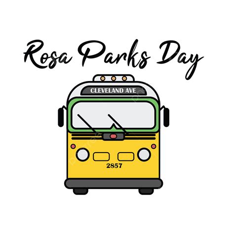 Rosa Parks Clipart Hd PNG, Rosa Parks Day Yellow Buss, Rosa Parks Day ...