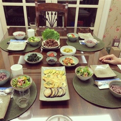 Korean dinner | Food, Dinner, Table settings