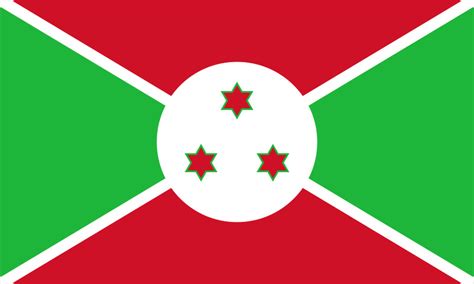 Free vector flag of Burundi