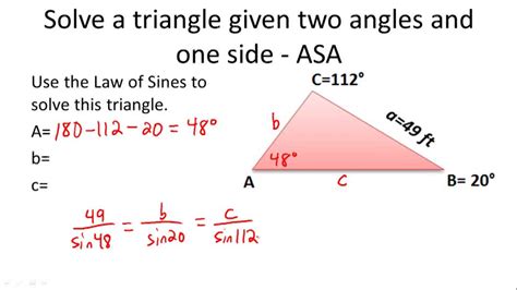 Solving Triangles Using the Law of Sines | CK-12 Foundation