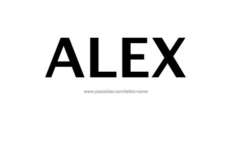 Alex Name Tattoo Designs