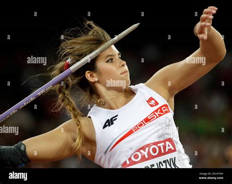 Poland's Maria Andrejczyk competes in women's javelin throw ...