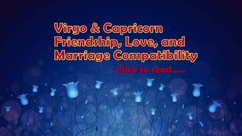 Virgo and Capricorn Friendship, Love, Marriage Compatibility - lifeinvedas