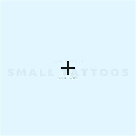 Plus Sign Temporary Tattoo - Set of 3 – Small Tattoos