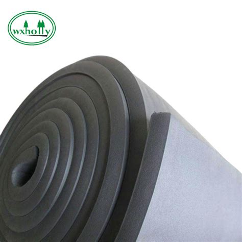 1.5m Black Self-Adhesive High Quality Fireproof NBR Rubber Foam Thermal Insulation Roll