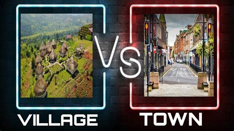 DIFFERENCE BETWEEN VILLAGE AND TOWN《🌆&🏘》 || VILLAGE VS TOWN || DIGITAL PRESENTATION || NICHU'S ...