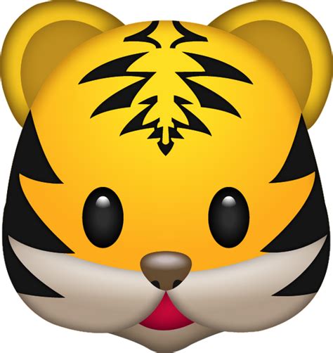 Download Tiger Emoji Image in PNG | Emoji Island