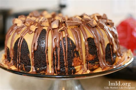 Chocolate Peanut Butter Bundt Cake - Like Mother Like Daughter