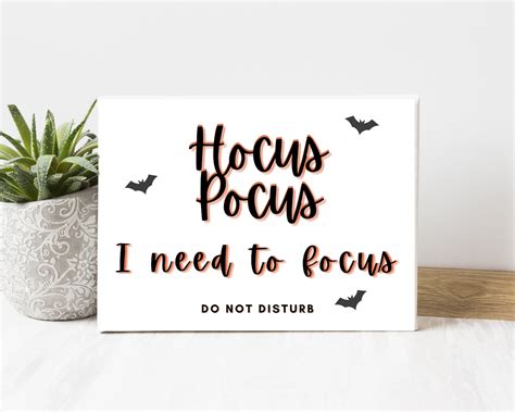 Halloween Door Sign, Work From Home Do Not Disturb Sign, Office Decor Hocus Pocus I Need to ...