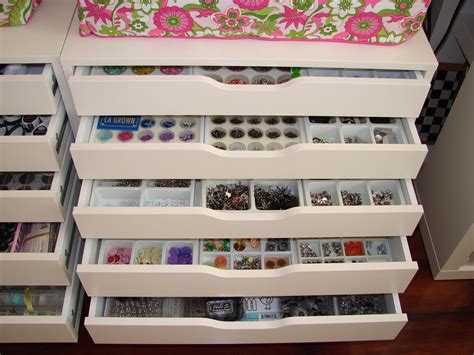 Organize Your Craft Supplies with IKEA Alex Series Cabinets
