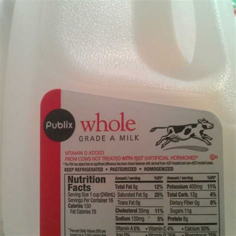 Calories In 6 Oz Whole Milk