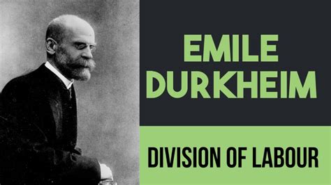 Emile Durkheim | Division of Labor | Sociology - YouTube