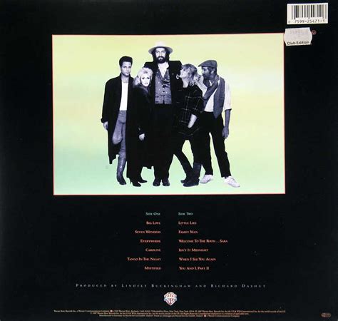 FLEETWOOD MAC Tango in the Night 12" LP Vinyl Album Cover Gallery ...