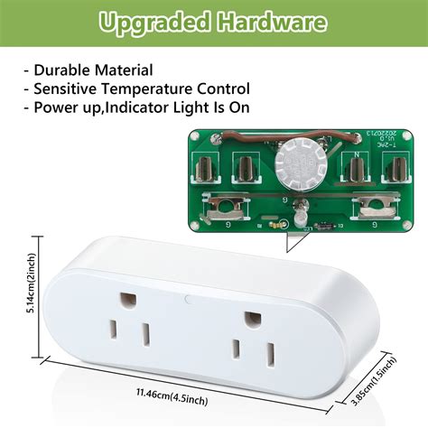 Thermostatically Controlled Outlet Temperature Outlet Plug Auto Turn on Below | eBay