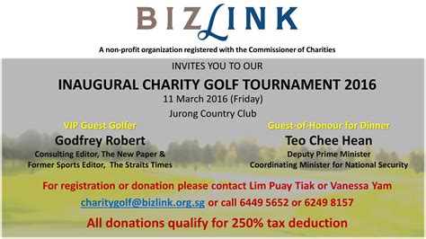 Charity Golf: Inaugural Charity Golf Tournament on 2016 – Bizlink ...