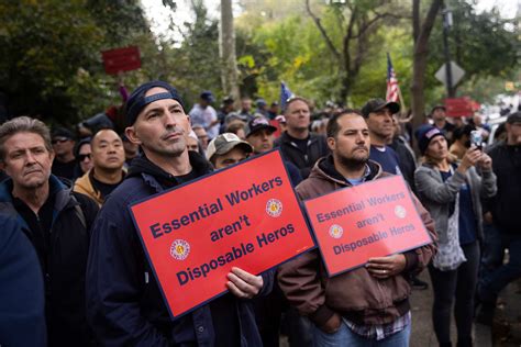 New York City firefighters protest vaccine mandate outside mayor's ...