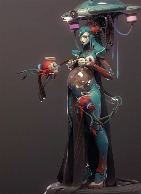 ArtStation - 代孕机器人, Xiaosong Wang | Character design, Character art, Robot concept art