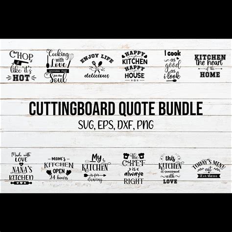 Cutting Board Quote Svg Bundle - MasterBundles