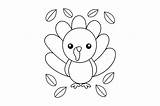 Kawaii Turkey Coloring Page SVG Cut  By Creative Fabrica Crafts sketch template