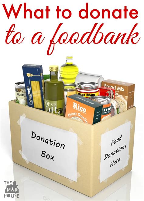 What to donate to a foodbank | Food bank, Food bank donations, Little ...