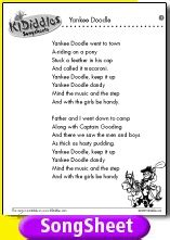 Yankee Doodle lyrics | Preschool songs, Lyrics, Kids songs