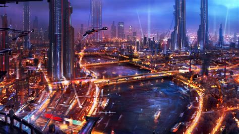 sci, Fi, Science, Fiction, Cities, Futuristic, Architecture, Bridges ...