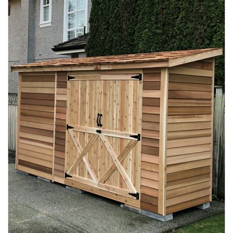 Cedarshed Industries Bayside 12 ft. W x 4 ft. D Solid Wood Lean-To Storage Shed | Wayfair