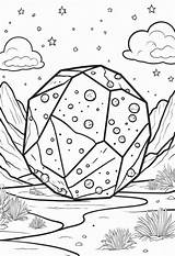 meteorite coloring – Color My Pages sketch template
