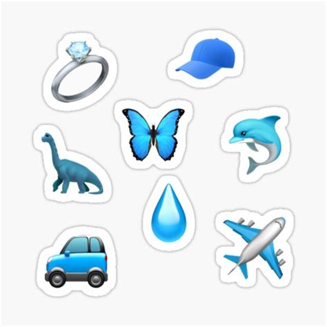 "Blue Emoji Sticker Pack 2" Sticker for Sale by helenabaird | Redbubble