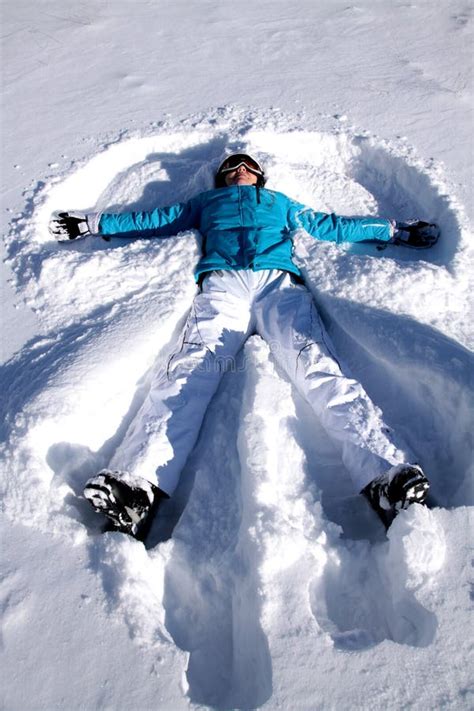 Snow Angel stock photo. Image of frost, girl, clothing - 22988272