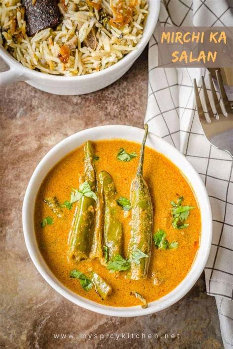 Mirchi ka Salan ~ Long Green Chilies Curry - MySpicyKitchen