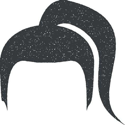 hair, woman, haircut bun vector icon illustration with stamp effect 38045485 Vector Art at Vecteezy