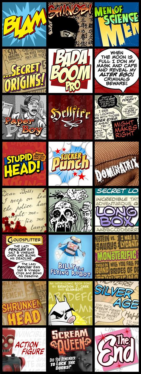 Blambot : Font Bros | Comic book art style, Comic book font, Comic font