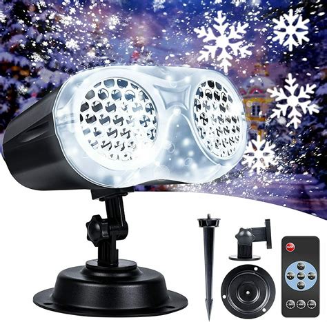 Christmas Snowflake Laser Lights, Waterproof Rotating LED Christmas ...