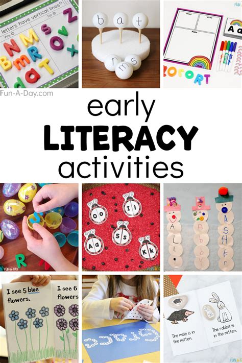 Simple early literacy activities for preschool and kindergarten kids ...