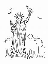 Statue Of Liberty Coloring Sheet  Printable sketch template