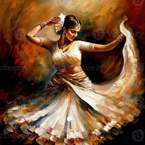 Beautiful Kathak Dance Painting Fine art Generative AI 21924397 Stock ...