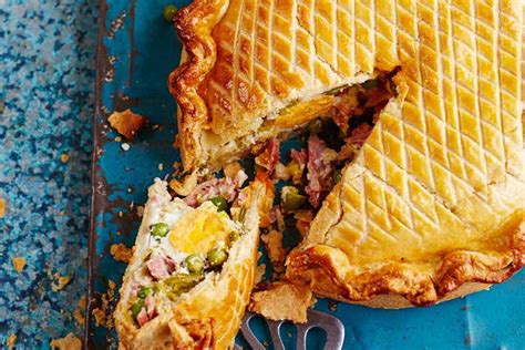 Jamie Oliver's pea, egg and ham pie - Recipes - delicious.com.au