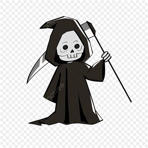 Linda Caricatura Q Versión De La Muerte PNG ,dibujos Grim Reaper ...