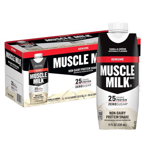 Muscle Milk Genuine Protein Shake, 25g Protein, Vanilla Creme, 11 Fl Oz, 12 Count - Walmart.com ...