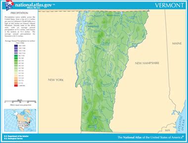 Map of Vermont Lakes, Streams and Rivers